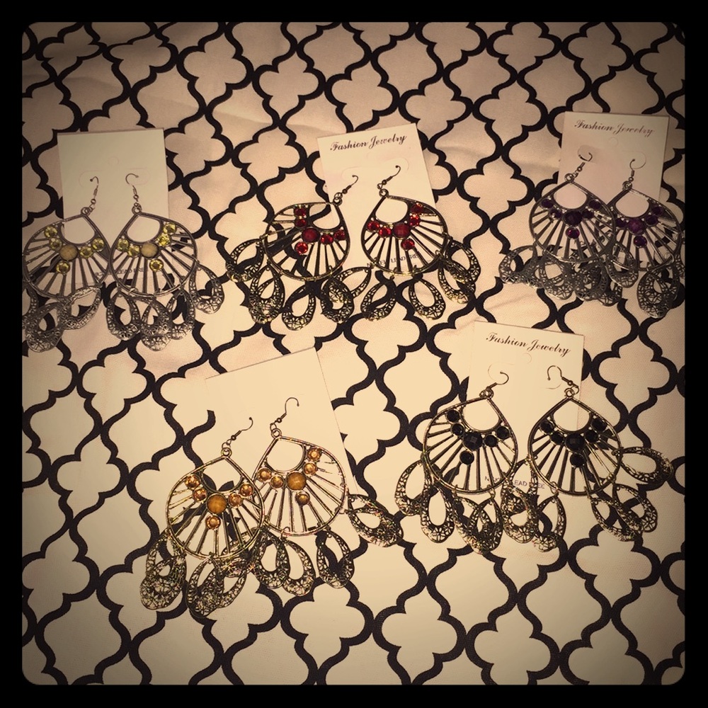 Earrings 5 Pairs